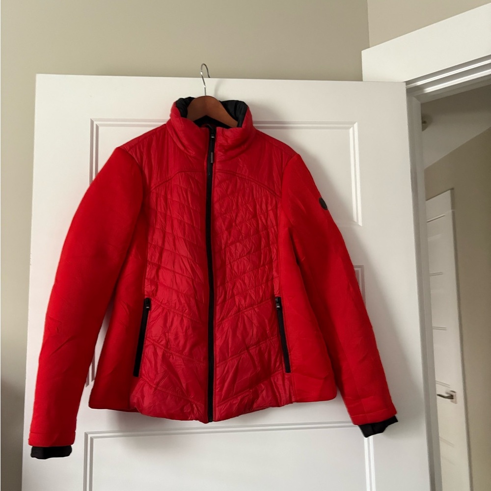 Michael Kors Quilted Red Jacket Large